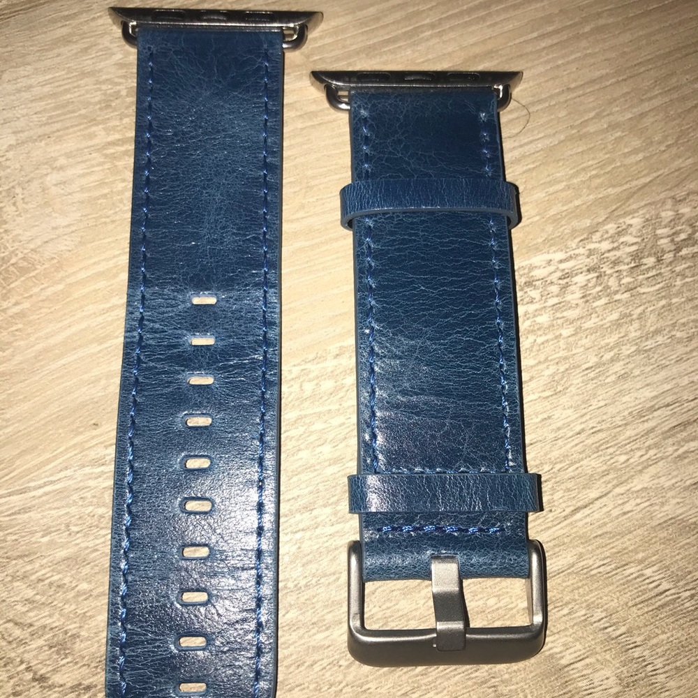 ✨Genuine Blue Leather Apple Watch Band 42MM✨